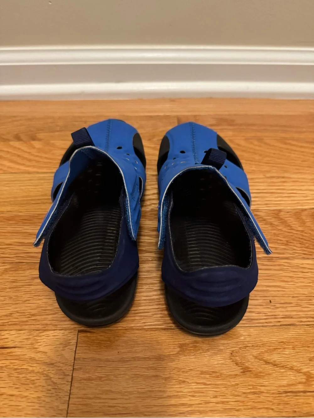 Kids Nike Sunray Protect - Blue Slip-On Sandals with Back Strap - Size 1Y